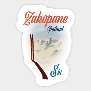 Zakopane Poland ski Sticker